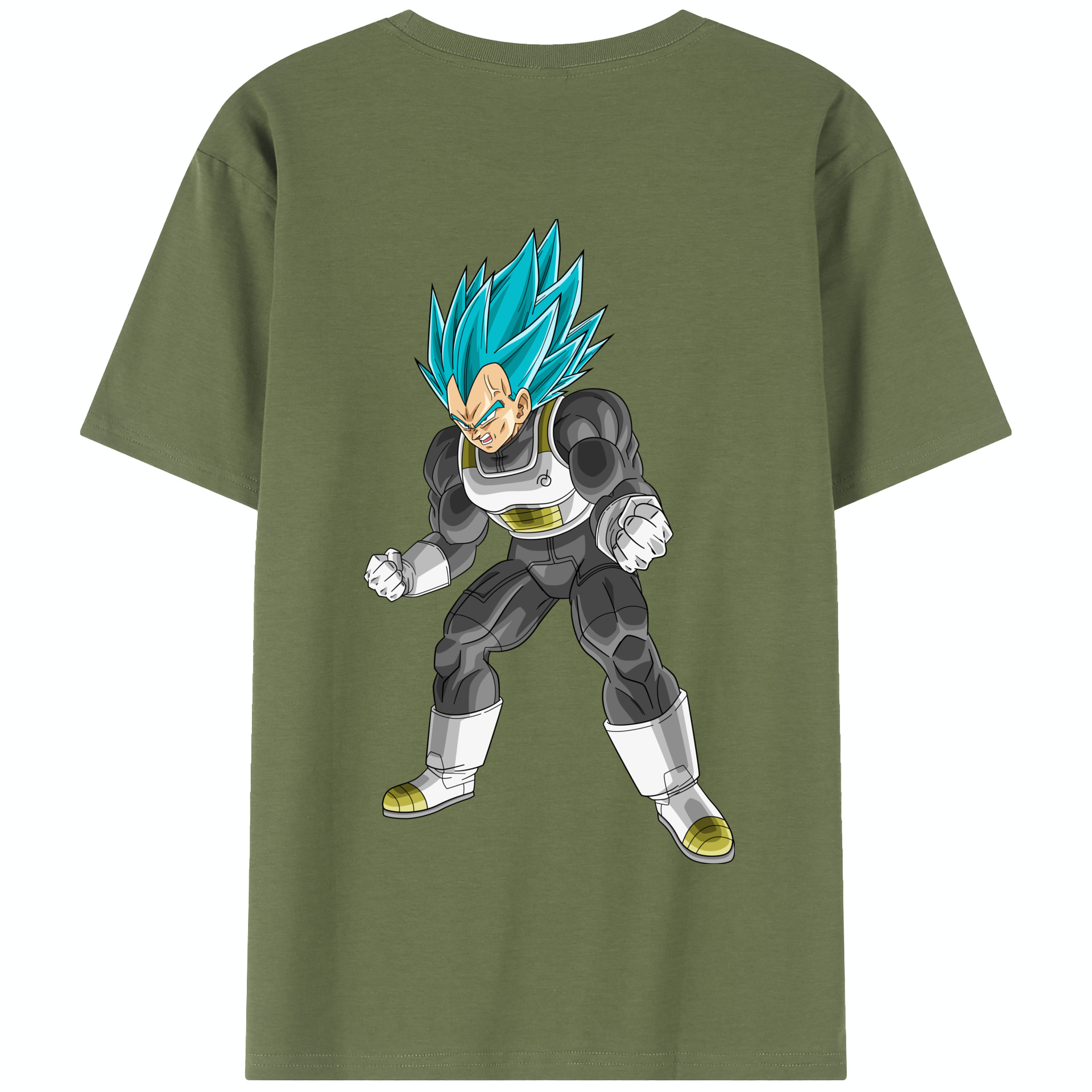 （画像用） ドラゴンボール ベジータ四世（Bejīta Yonsei）DRAGON BALL Vegeta IV 綿100％半袖Tシャツ（背面プリント）